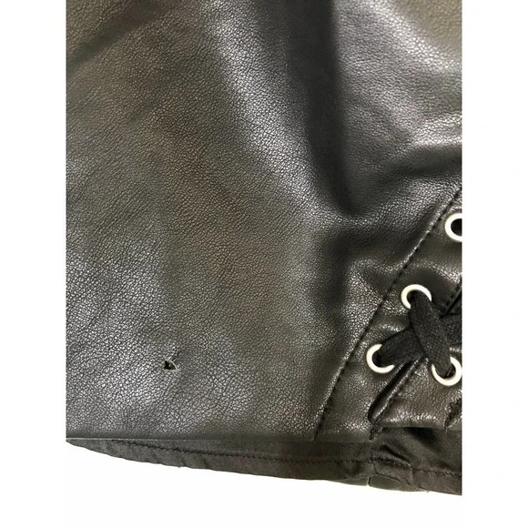 Blank NYC Spend The Night Skirt Mini Faux Leather Black 29 - Picture 7 of 14